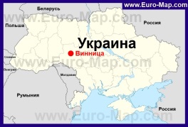 Винница на карте Украины