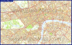 Подробная карта Лондона с улицами