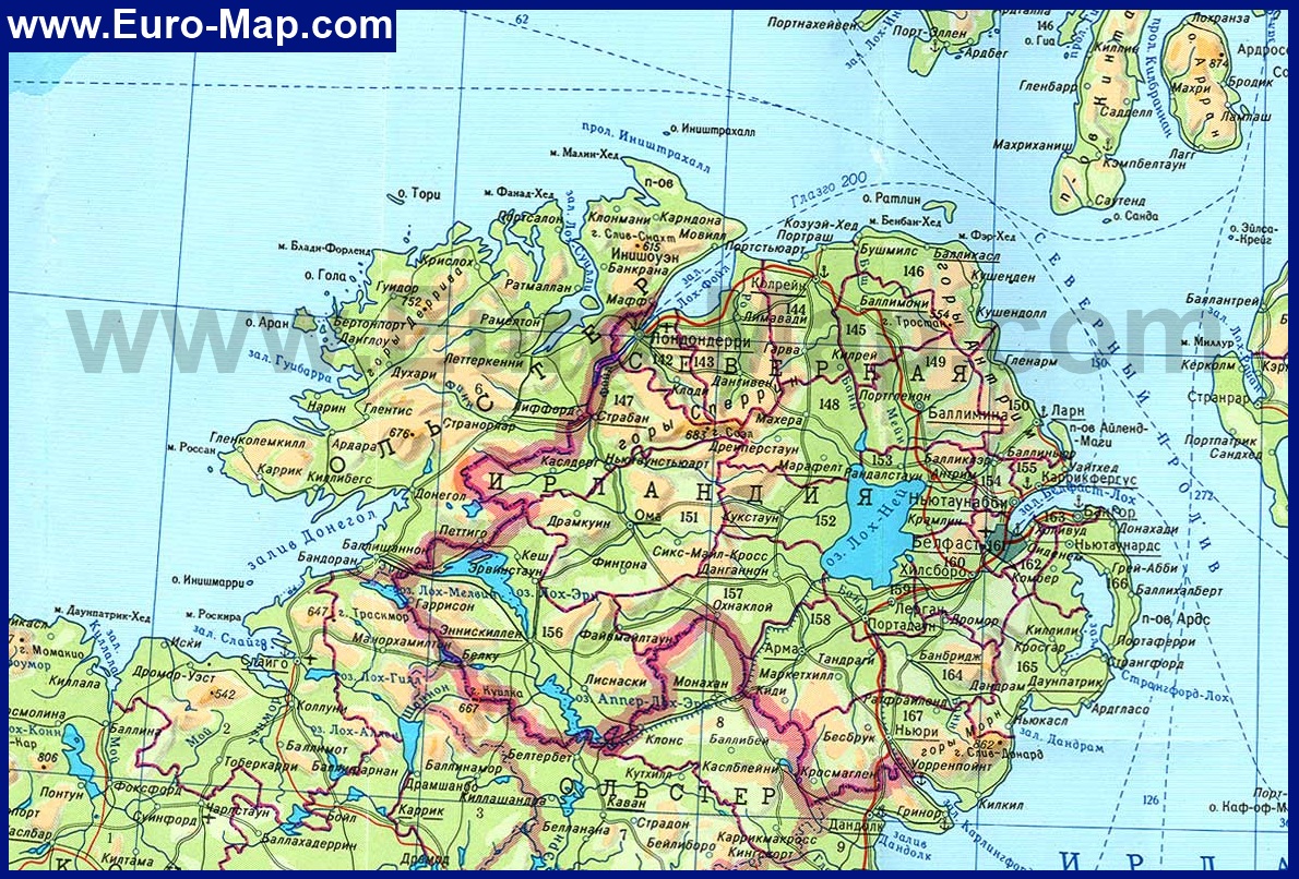Карты Северной Ирландии | Подробная карта Северной ...