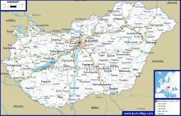 Автомобильная карта дорог Венгрии