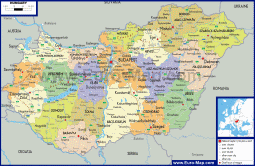 Политическая карта Венгрии